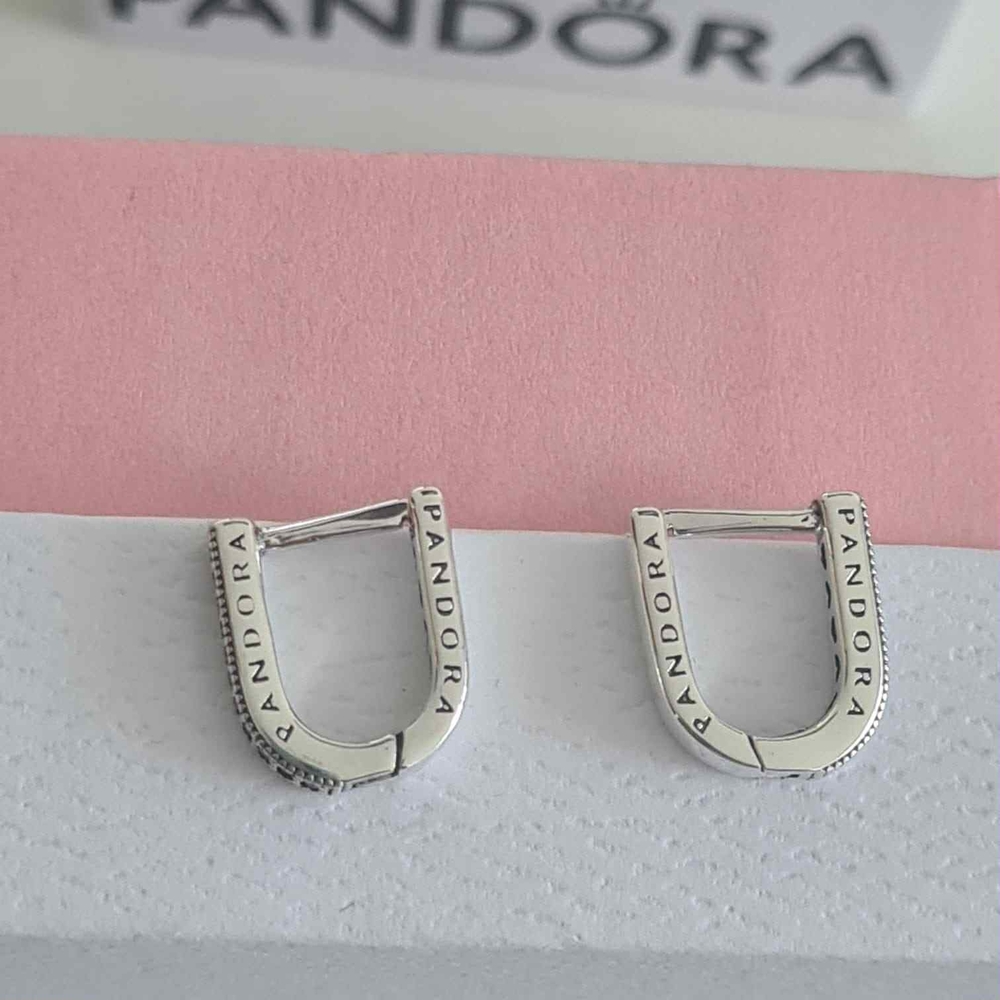 Pandora Silver Hoop Earrings